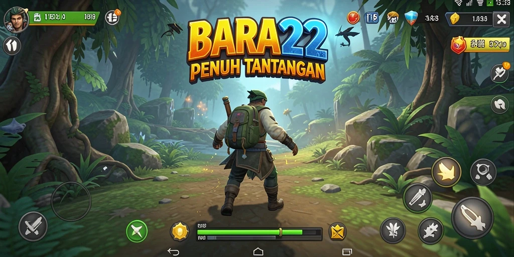 Tangkapan layar BARA22 menampilkan aksi seru dalam gameplay petualangan.