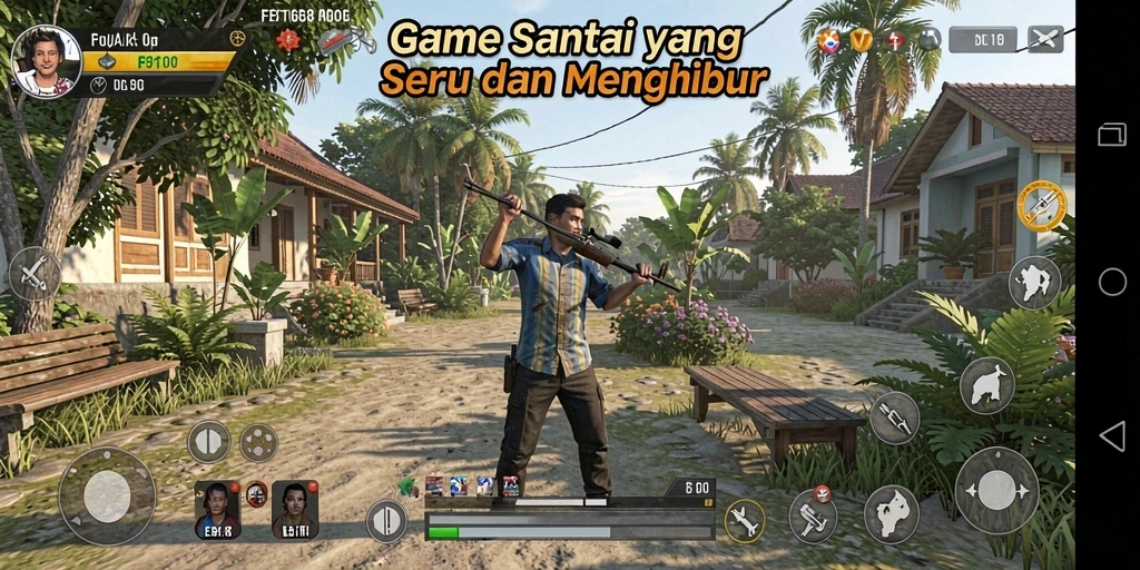 Tampilan gameplay FB168 yang ceria dan menyenangkan.