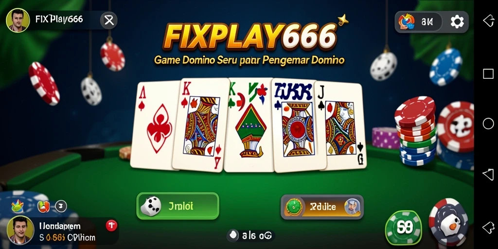 Tampilan gameplay seru dari FIXPLAY666, nikmati permainan Domino yang menghibur.
