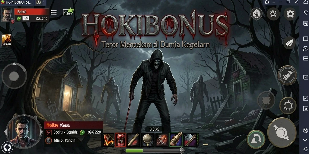 Screenshot menampilkan gameplay yang mencekam di HOKIBONUS.