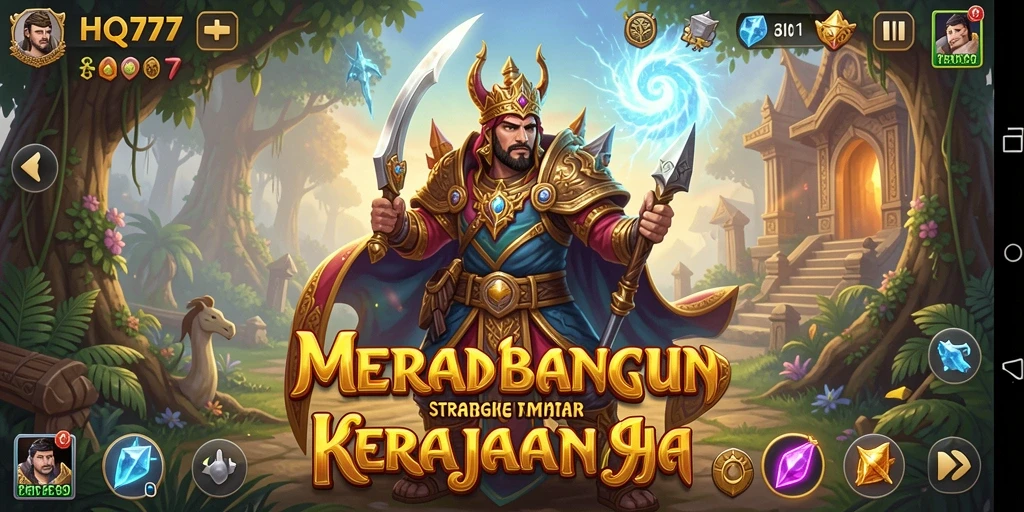 Tampilan gameplay HQ777 dengan pertempuran strategis yang intens.