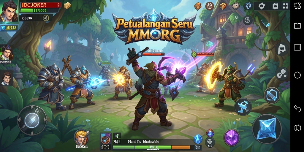 Tangkapan layar menunjukkan aksi seru gameplay MMORPG IDCJOKER.