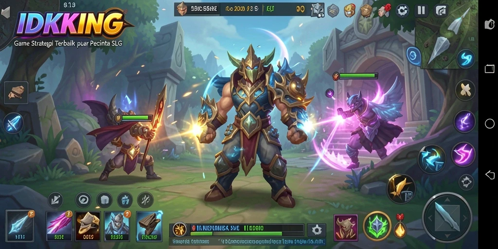 Tangkapan layar dari gameplay menarik dalam IDRKING yang menunjukkan pertempuran strategi.