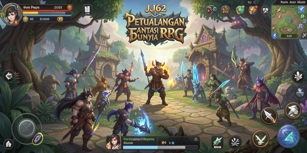 Screenshot gameplay JJ62 menampilkan aksi seru di dunia RPG.