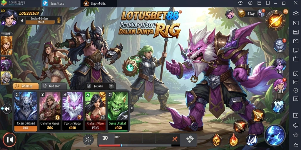Gameplay menakjubkan LOTUSBET88 dengan grafis RPG memukau.