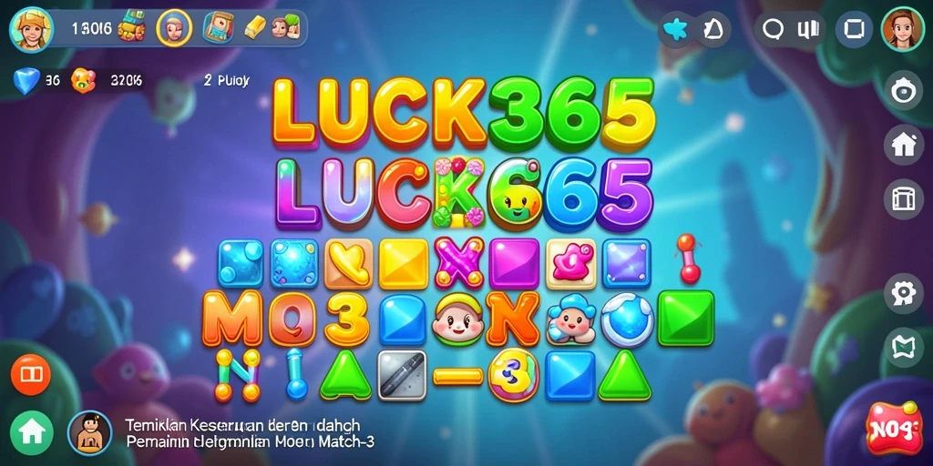 Tangkapan layar menunjukkan gameplay seru di LUCK365 dengan padanan permata.
