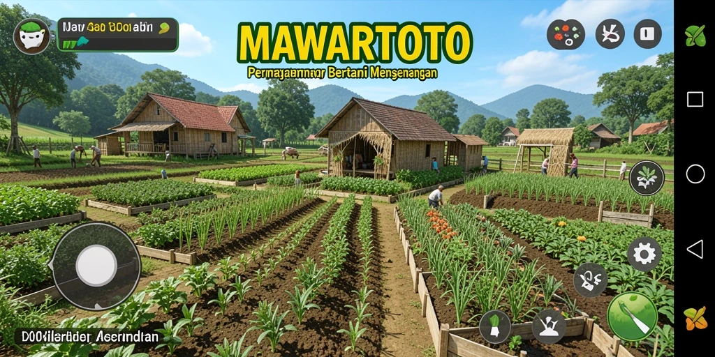 Tampilan seru dari gameplay <strong>MAWARTOTO</strong> saat bertani dan mengelola lahan.