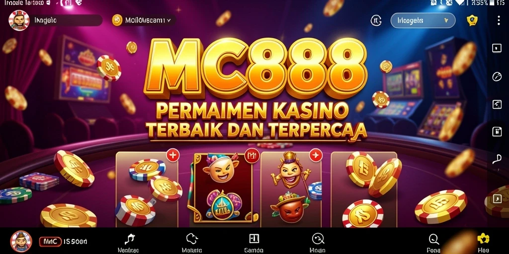 Tampilan gameplay menarik dan seru dalam aplikasi Kasino MC888.