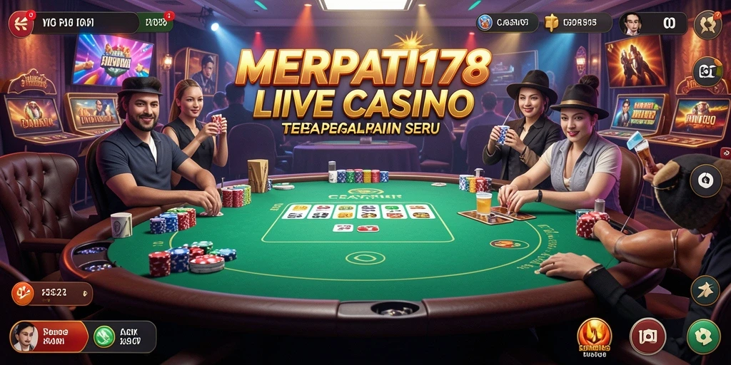 Tampilan gameplay Live Casino MERPATI178 yang seru dan interaktif.