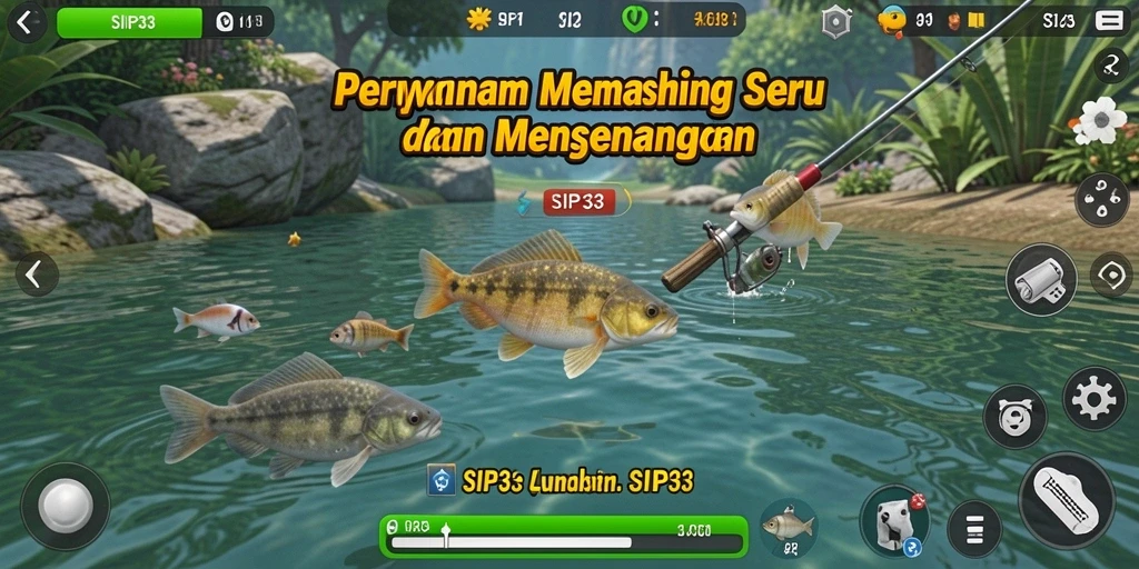 Screenshot permainan SIP33 dengan grafis memukau dan pengalaman memancing menarik.