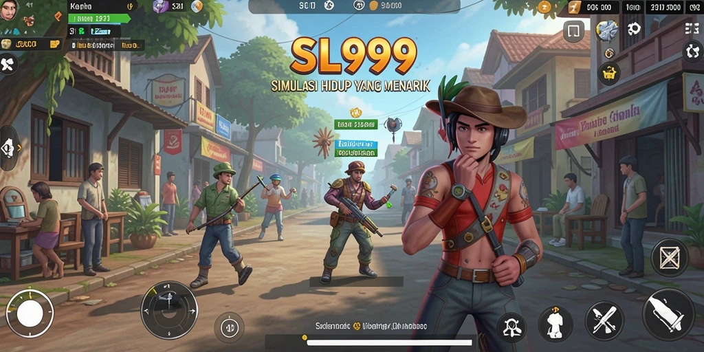 Tampilan gameplay menarik dari SL999 menunjukkan interaksi karakter dan lingkungan.