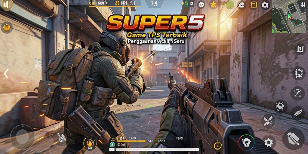 Tampilan gameplay SUPER5 yang mendebarkan dan penuh aksi.