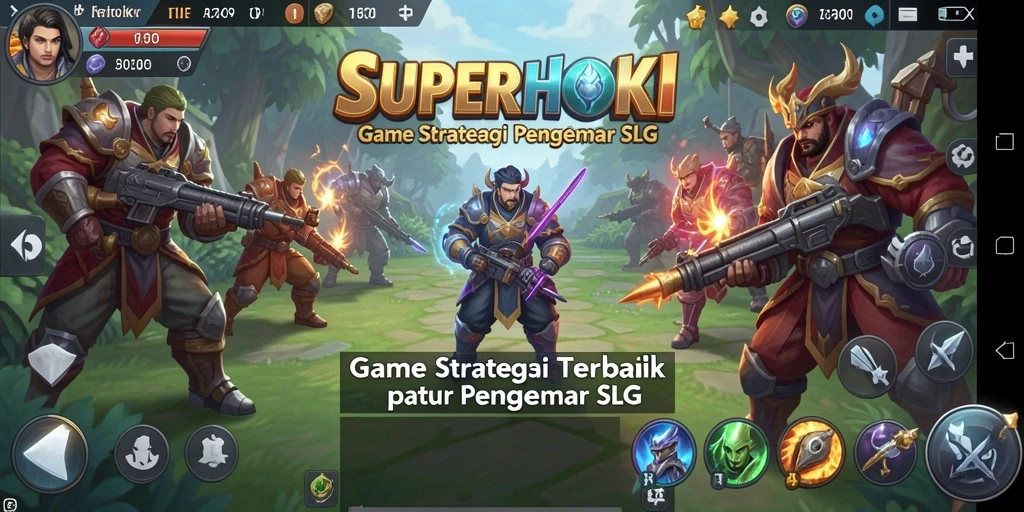 Tampilan menarik gameplay <strong>SUPERHOKI</strong> dengan berbagai strategi SLG.