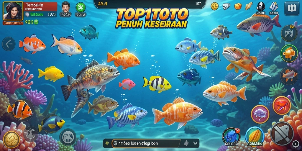 Tampilan gameplay Tembak Ikan yang seru dan penuh aksi.