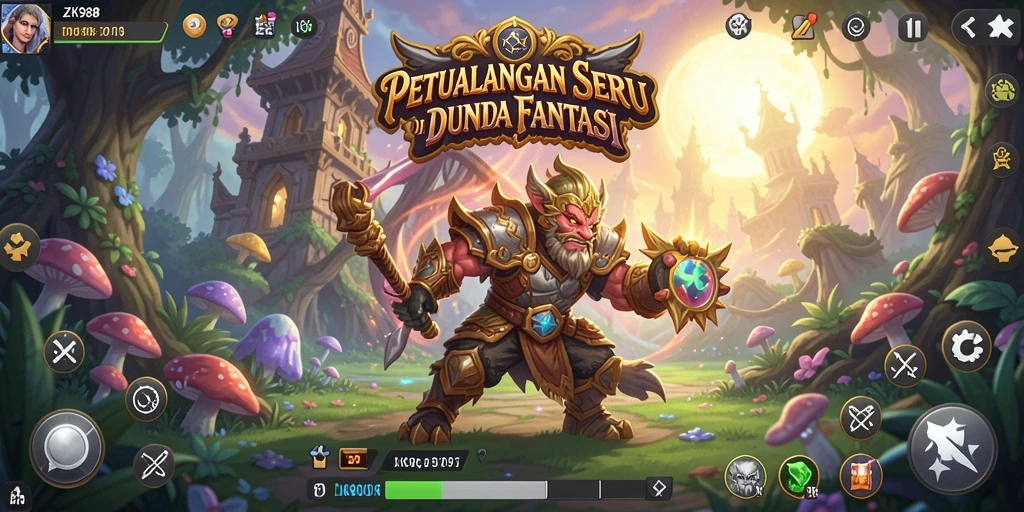 Tangkapan layar utama gameplay petualangan ZK988 yang penuh aksi.