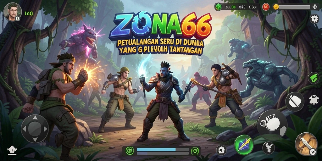Screenshot ZONA66 menampilkan gameplay yang mendebarkan dan penuh aksi petualangan.